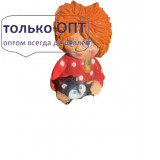 НОВИНКА Садовая фигура домовенок с котенком